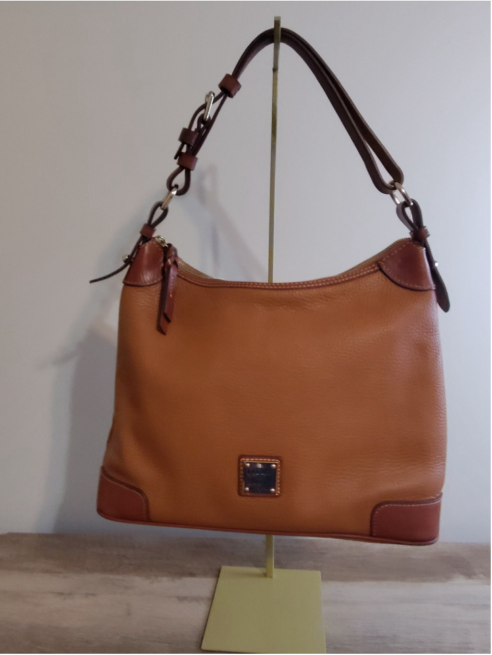 Women's Dooney & Bourke Leather Shoulder Bag, Tan and Brown, One Size
